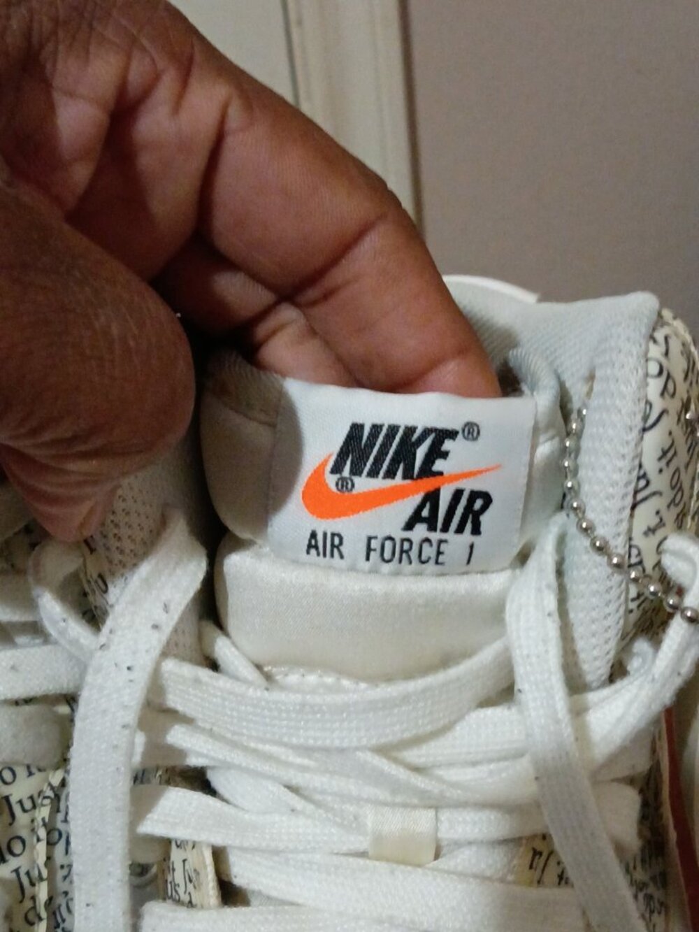 Size 11 Nike Air Force 1 07 LV8 High Just Do It White Mens Shoes AQ9648-100 - Picture 5 of 14